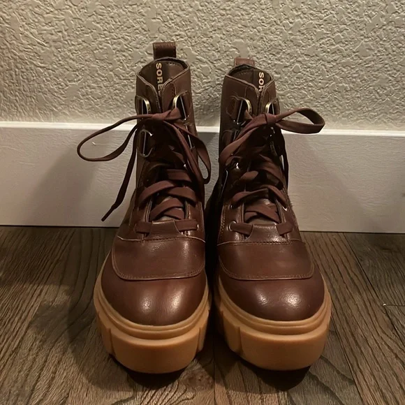 NWT Brown Sorel Caribou X Glossy Lace Boots Women’s Size 9.5 - Picture 3 of 7